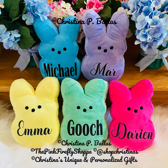 Plush Easter Peeps Personalized 9.5