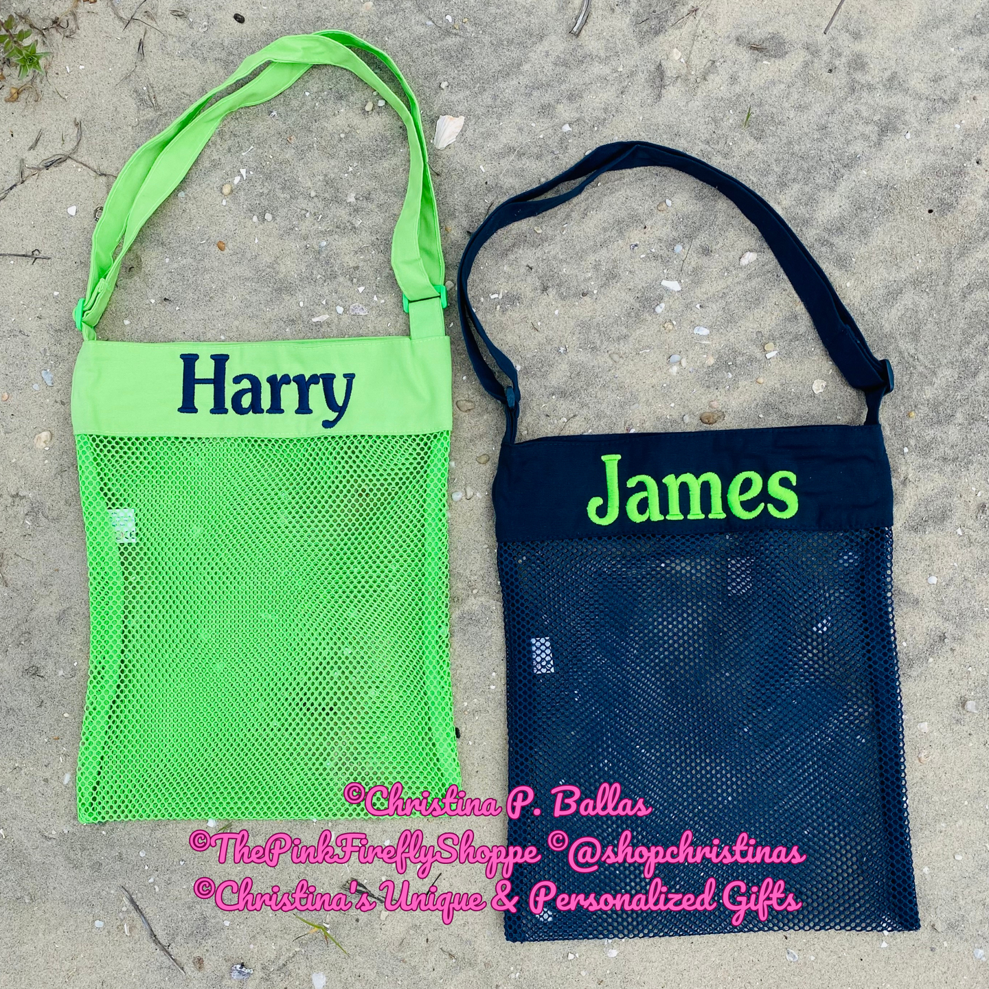 Personalized Seashell Tote Bags | FREE Shipping | All Sales Final
