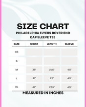 Load image into Gallery viewer, Philadelphia Flyers Boyfriend Tee in Orange Cap Sleeve &amp; Pocket | FREE Shipping | All Sales Final
