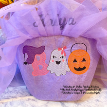 Load image into Gallery viewer, Tulle/Tutu Boo Halloween Bucket Personalized | FREE Shipping | All Sales Final
