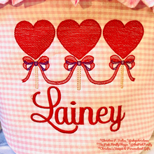 Load image into Gallery viewer, Pink Gingham Ruffle Valentine&#39;s Bag Personalized for Girls | FREE Shipping
