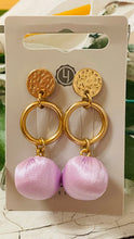 Load image into Gallery viewer, Lizas Post Earrings Lavender Satin (Free Shipping)
