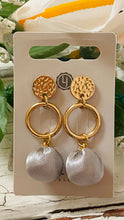 Load image into Gallery viewer, Lizas Post Earrings Grey Satin (Free Shipping)
