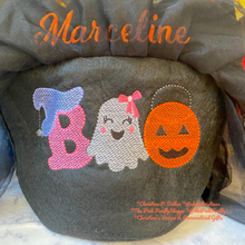 Load image into Gallery viewer, Tulle/Tutu Boo Halloween Bucket Personalized | FREE Shipping | All Sales Final
