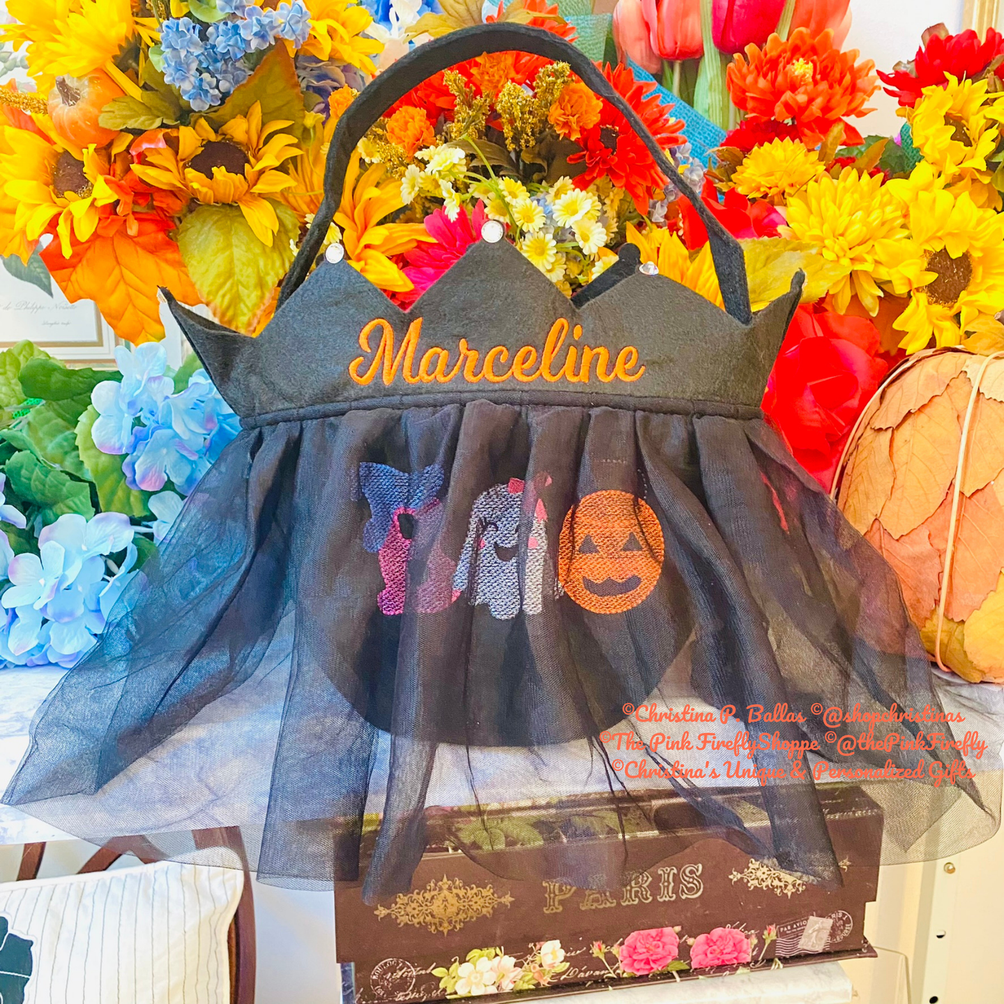 Tulle/Tutu Boo Halloween Bucket Personalized | FREE Shipping | All Sales Final