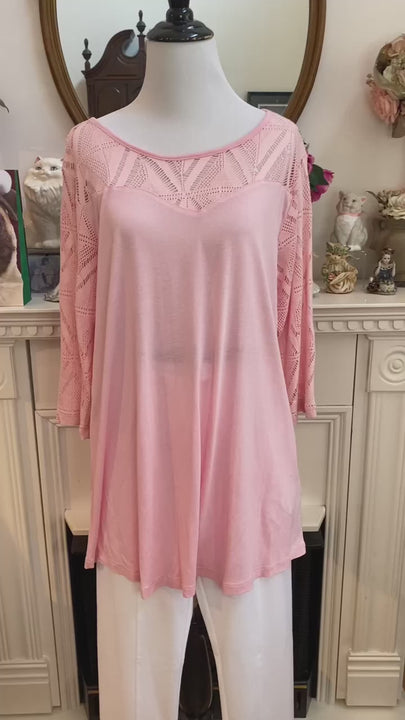 Simply Noelle Getting Ziggy With It Top in Peach