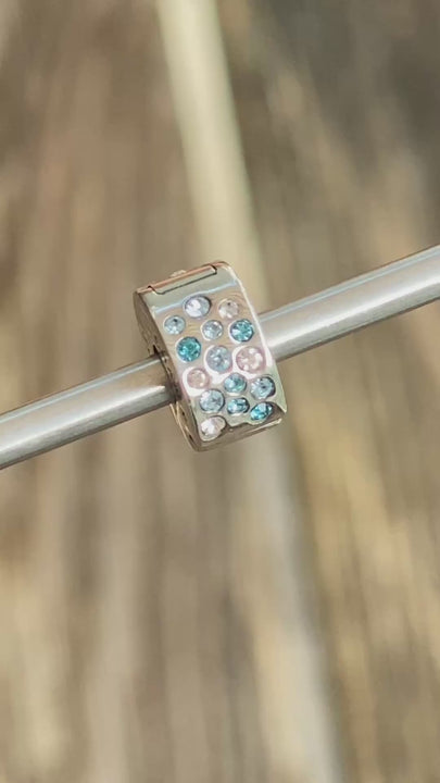 Chamilia Glimmer Lock Blue & Clear Swarovski