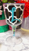 Load and play video in Gallery viewer, Personalized Acrylic Wine Goblet Initial L
