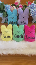 Load and play video in Gallery viewer, Plush Easter Peeps Personalized 9.5&quot; Tall
