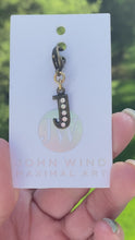 Load and play video in Gallery viewer, John Wind Bronze with Crystals Initial J Charm | FREE Shipping | All Sales Final
