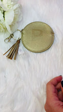 Load and play video in Gallery viewer, Embossed Initial Coin Purse Key Ring Letter &quot;P&quot; by Ganz (FREE Shipping)
