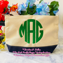 Load image into Gallery viewer, Monogrammed Canvas Cosmetic Bags
