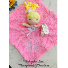 Load image into Gallery viewer, Baby Doll Mini Blankie/Lovey Pink Personalized

