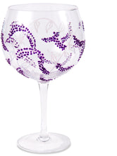 Load image into Gallery viewer, Best Mom Ever Wine Glass with Purple Flowers Decor
