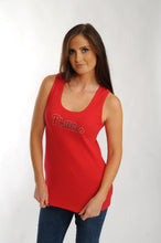 Load image into Gallery viewer, Philadelphia Phillies Red Bling Tank Top for Women
