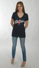 Load image into Gallery viewer, Philadelphia Phillies Navy Triblend Top for Women
