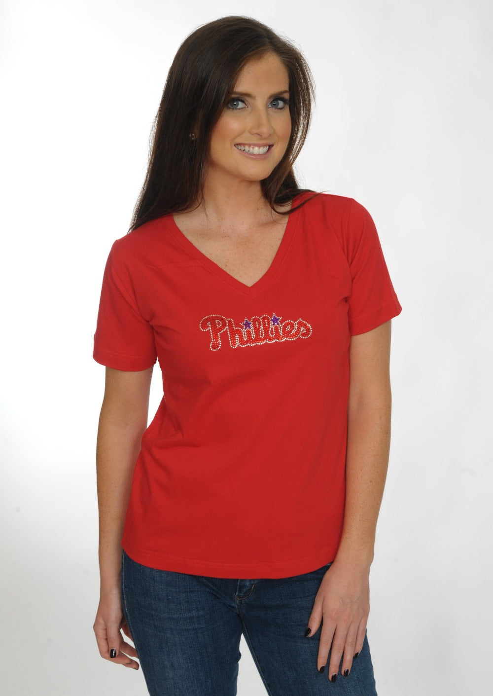 Philadelphia Phillies Red Bling Top for Women