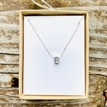 Load image into Gallery viewer, Sweet Dainty Initial Necklace Silver B
