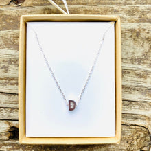 Load image into Gallery viewer, Sweet Dainty Initial Necklace Silver D
