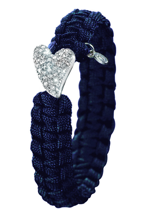 From Soldier to Soldier Navy Sterling Silver Swarovski Heart