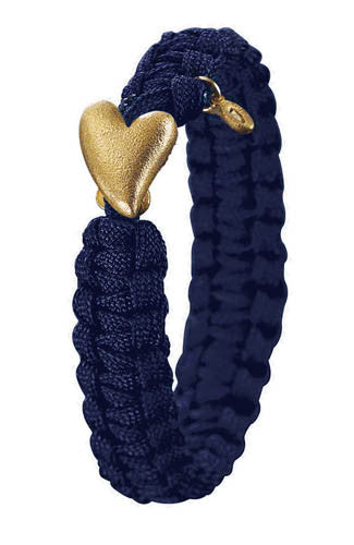 Soldier to Soldier Navy Bracelet Gold Heart Clasp