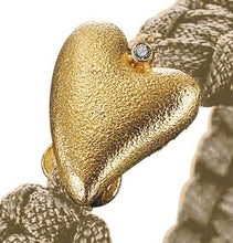 Load image into Gallery viewer, From Soldier to Soldier Sand Gold Heart with Diamond Clasp
