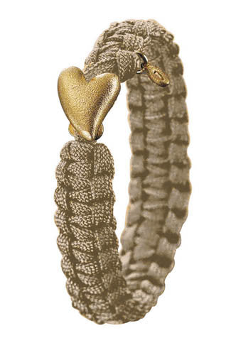 Soldier to Soldier Sand Bracelet Gold Heart Clasp
