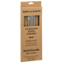 Load image into Gallery viewer, Ganz Save The Earth Stainless Steel Reusable Straws
