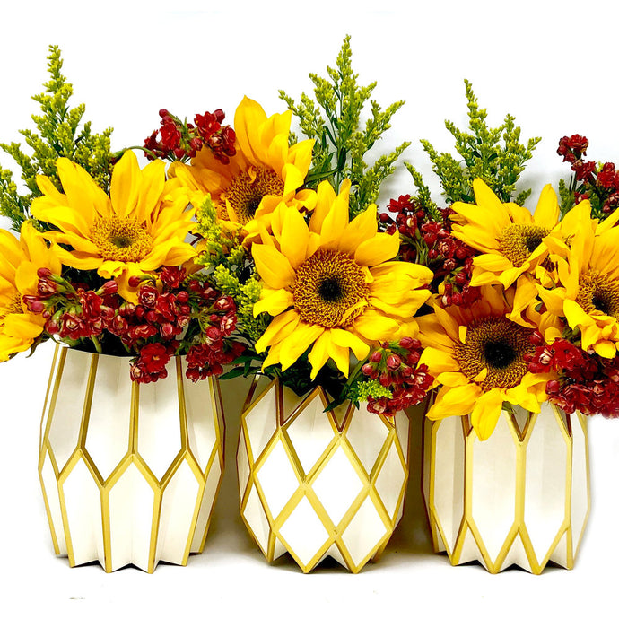 Gold Pearl Vase Wraps By Lucy Grymes