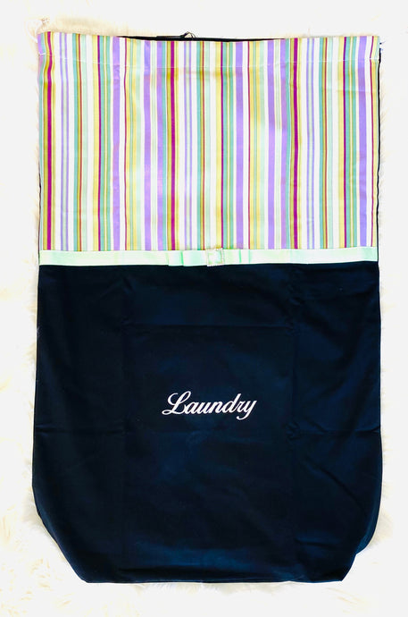 Laundry Bag Violet Beach Stripe