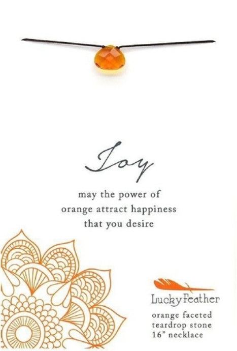 Lucky Feather Joy Color Power Necklace - Orange