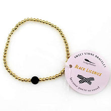 Load image into Gallery viewer, Lucky Feather Sweet Stone Stackable Stretch 14K Gold Dipped Bead Bracelet
