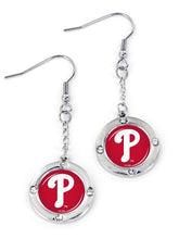 Load image into Gallery viewer, Philadelphia Phillies Round Crystal Dangle Earrings (Free Shipping)

