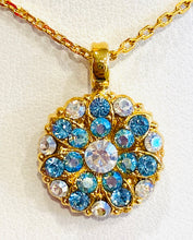 Load image into Gallery viewer, Mariana Guardian Angel Necklace Aqua &amp; Crystal
