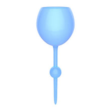 Load image into Gallery viewer, The Beach Glass Blue Ocean Floating Wine Glass Personalized
