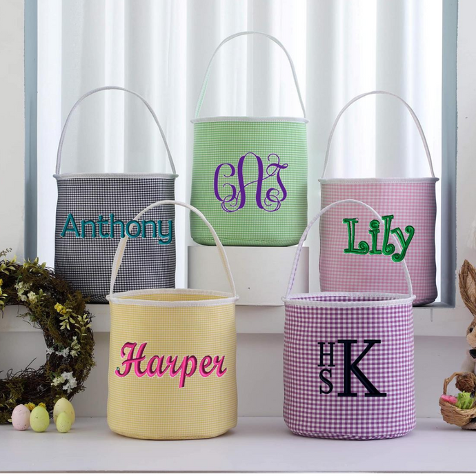 Gingham Easter Bag Personalized