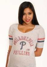 Load image into Gallery viewer, Philadelphia Phillies &#39;47 Brand Fog Cutter Tee for Women (Free Shipping) Md, Lg &amp; XL
