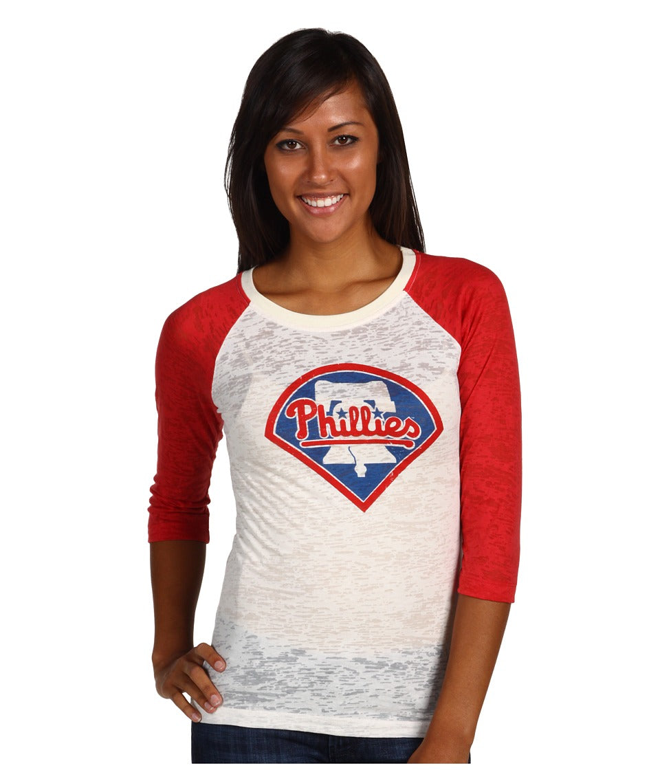 Philadelphia Phillies Cooperstown Red VNeck for Women (Free Shipping) Szs  Md, Lg & XL