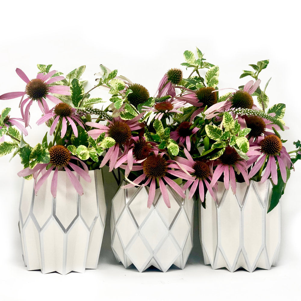 Silver Pearl Vase Wraps By Lucy Grymes