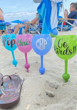 Load image into Gallery viewer, The Beach Glass Floating Wine Glass Personalized
