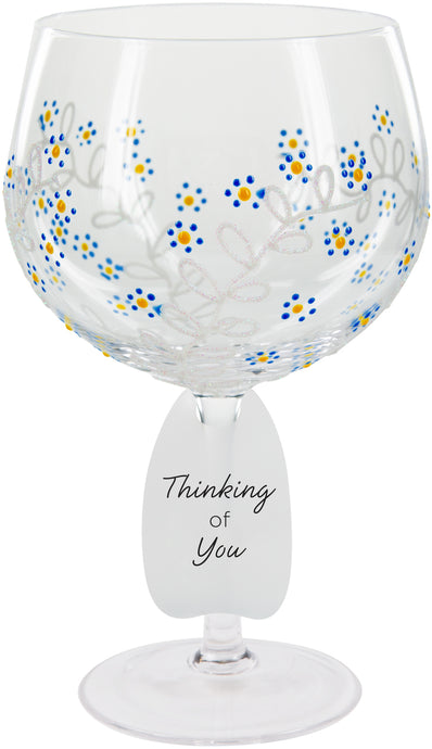Thinking Of You Wine Glass Forget Me Not Flower