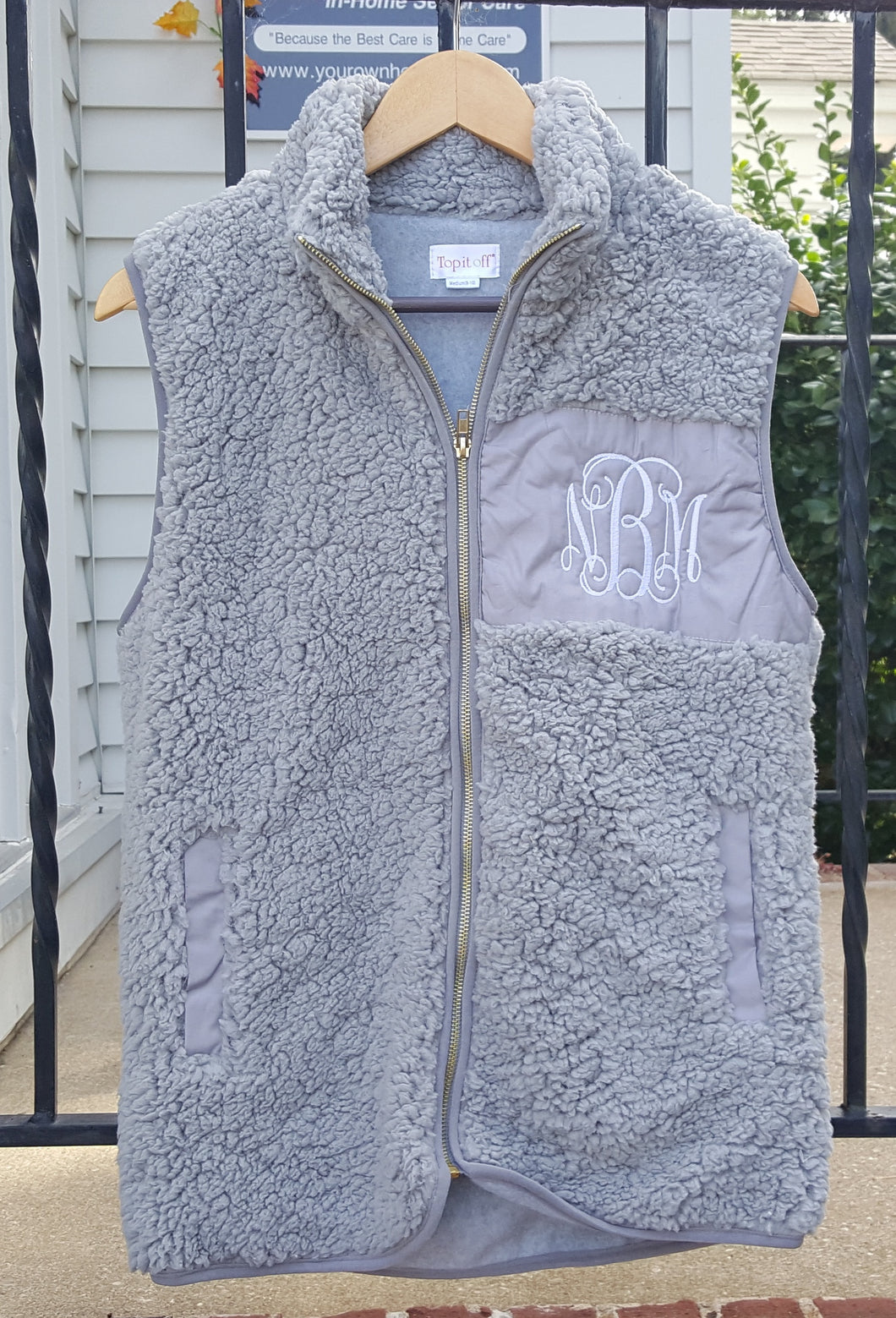 Camden Vest in Gray with White Lettering