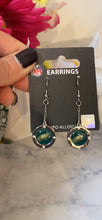 Load and play video in Gallery viewer, Philadelphia Eagles Round Crystal Dangle Earrings (Free Shipping)
