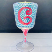 Load image into Gallery viewer, Personalized Acrylic Wine Goblet Initial G
