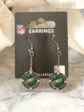 Load image into Gallery viewer, Philadelphia Eagles Round Crystal Dangle Earrings (Free Shipping)
