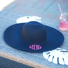 Load image into Gallery viewer, Viv &amp; Lou Adult Monogrammable Sun Hat Navy
