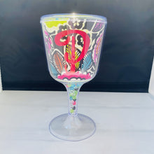 Load image into Gallery viewer, Personalized Acrylic Wine Goblet Initial P
